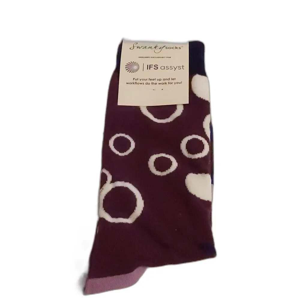 Swanky Socks IFS Assyst Purple Crew Socks Women's OS